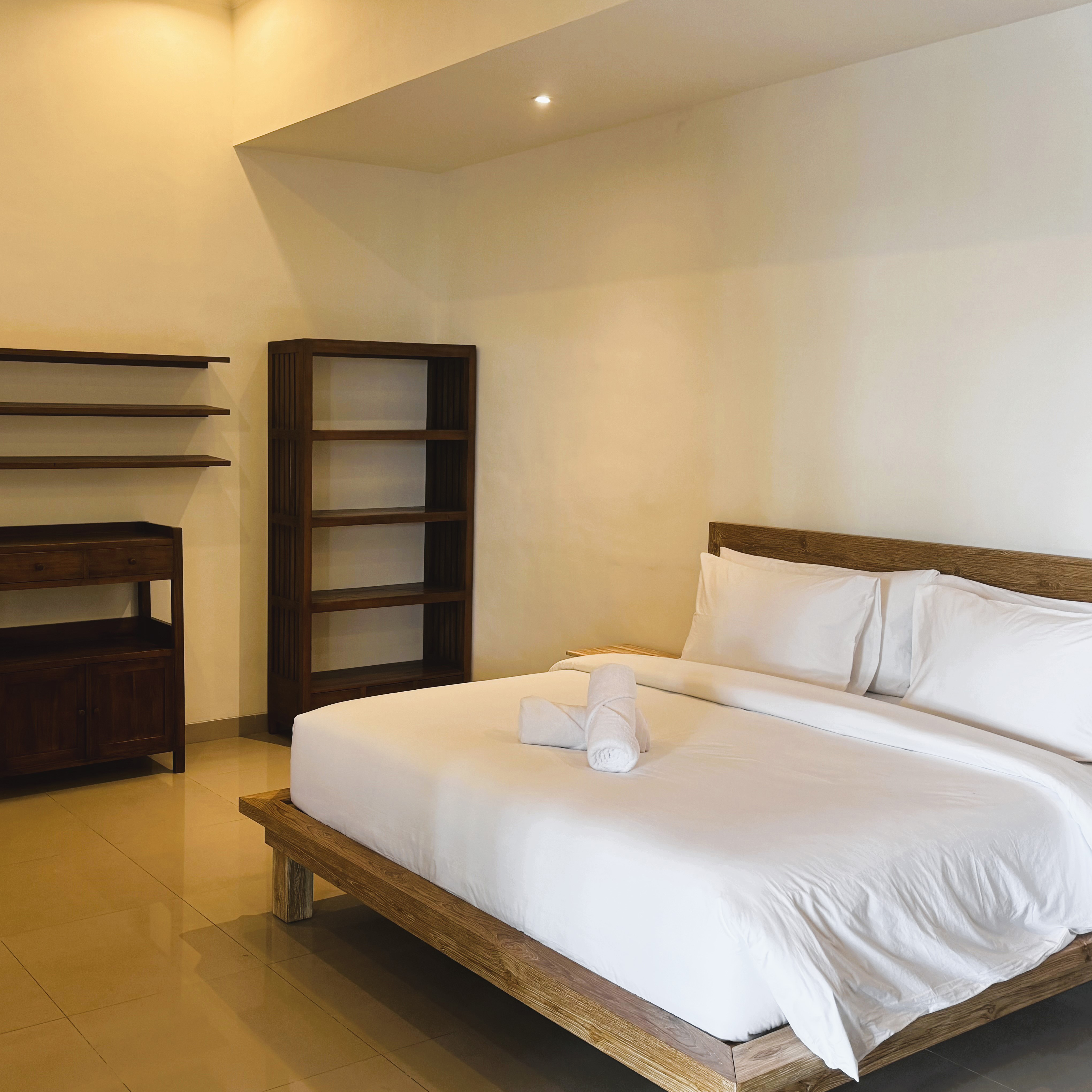 Modern, open bedrooms